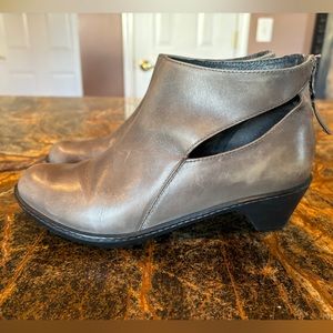 Dansko Grey Leather Bonita Cut Out Boot